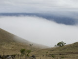 A Bank of Coastal Fog Moves Inland Along the Side of the Mauna Kea Volcano in Hawaii Impressão fotográfica por Jon Van de Grift A Bank of Coastal Fog Moves Inland Along the Side of the Mauna Kea Volcano in Hawaii Impressão fotográfica por Jon Van de Grift