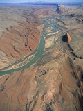 Monument Uplift, Comb Ridge, San Juan River with Sand Bars, San Juan County, Utah, USA Fotografie-Druck von Jim Wark
