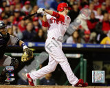 Chase Utley 2009 MLB World Series 3 Run Home Run Foto
