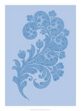 Porcelain Blue Motif II Affiche