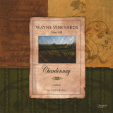 Chardonnay Wine Label Print by Shawnda Eva
