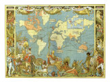 Map of the British Empire in 1886 Giclee Print by Walter Crane