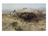 Buffalo Hunt Number 26, 1899 Giclee Print by Charles Marion Russell