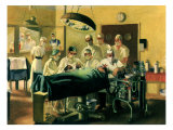 Physicians Operating, 1944 Reproduction procédé giclée par Anna Katrina Zinkeisen