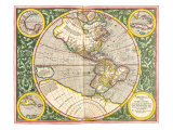 Map of the Americas1633 Giclee Print by Gerardus Mercator