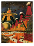Sci Fi - Future Atomic City, 1942 Giclee Print by Frank R. Paul