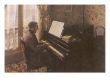 Man Playing Piano, 1876 Giclee Print by Gustave Caillebotte
