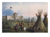Sioux at Ft. Laramie, 1837 Giclee Print by Alfred Jacob Miller