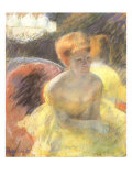 Lydia Leaning on Her Arms, Seated in a Loge, 1879 Giclee Print by Mary Cassatt