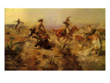 Jerked Down, 1907 Giclee Print by Charles Marion Russell