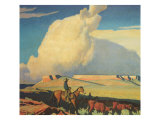 Open Range, 1942 Lámina giclée por Maynard Dixon Open Range, 1942 Lámina giclée por Maynard Dixon
