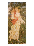 Flora, the Goddess of Blossoms, 1880 reproduction procédé giclée par Evelyn De Morgan