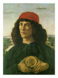 Portrait of a Young Man with a Medal, 1475 ジクレープリント - サンドロ・ボッティチェッリ