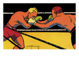 Boxing Match, 1924 Giclee Print Boxing Match, 1924 Giclee Print
