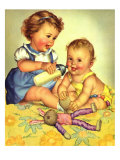 Playing Mother, 1950 Giclee Print by Charlotte Becker