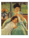 Young Mother Sewing, 1900 reproduction procédé giclée par Mary Cassatt