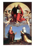 God Appearing to Magdalena and Catherine, 1509 Giclée-tryk af Fra Bartolommeo