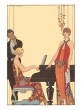 Woman Playing Piano, 1922 Giclée-Druck von Georges Barbier