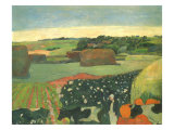 Haystacks in Brittany, 1890 Giclee Print by Paul Gauguin
