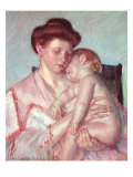 Sleepy Baby, 1910 Giclee Print by Mary Cassatt