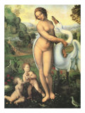 Leda and the Swan, 1510 Giclee Print by  Leonardo da Vinci