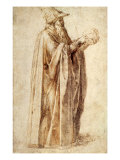 Philosopher Holds Skull, 1502 reproduction procédé giclée par  Michelangelo Buonarroti