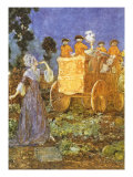 Cinderella, Gold Coach, 1915 reproduction procédé giclée par Millicent Sowerby