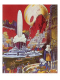 Futuristic City, 1941 Impressão giclée por Frank R. Paul Futuristic City, 1941 Impressão giclée por Frank R. Paul