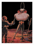 Sci Fi - Alien and Astronaut, 1939 Giclee Print by Frank R. Paul