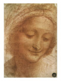 Sketch of Saint Anne, 1500 Reproduction procédé giclée par  Leonardo da Vinci