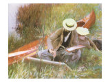 Painting Near the Water, 1889 Giclee Print by John Singer Sargent