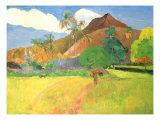 Tahitian Landscape, 1891 Giclee Print by Paul Gauguin