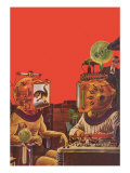 Sci Fi - Projection Helmets, 1929 Giclee Print by Frank R. Paul