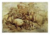 The Battle of Anghiari, 1500 reproduction procédé giclée par  Leonardo da Vinci