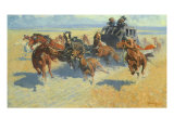 Downing the Nigh Leader, 1907 Impressão giclée por Frederic Sackrider Remington