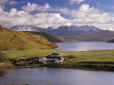 Gesto House, Loch Harport and Snow on Black Cuillins, Isle of Skye, Inner Hebrides, Scotland, UK Photographic Print by Patrick Dieudonne