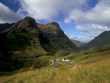 House in Glencoe Pass, Site of the Massacre of Glencoe, Highland Region, Scotland, UK Photographic Print by Patrick Dieudonne