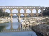 Roman Aqueduct, Pont Du Gard, UNESCO World Heritage Site, Languedoc, France, Europe Photographie par Ethel Davies