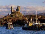 Ruins of Castle Moil and Fishing Harbour at Kyleakin, Skye, Inner Hebrides, Highlands, Scotland Photographic Print by Patrick Dieudonne