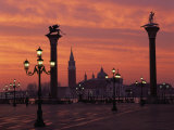 View across St. Marks Square Towards San Giorgio Maggiore at Sunrise, Venice, Veneto, Italy Photographic Print by Lee Frost
