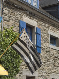 Breton Flag in the Old Walled Town of Concarneau, Southern Finistere, Brittany, France, Europe Photographic Print by Amanda Hall