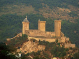 Towers and Fortifications of the Chateau De Foix, in the Midi Pyrenees, France, Europe Photographic Print by Tony Gervis