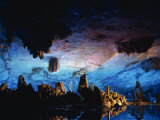 Guilin Cave, Floodlit Stalactites and Stalagmites, China Photographic Print by Dominic Harcourt-webster