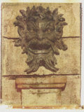 Polaroid Image Transfer of Water Fountain in Form of Cast Bronze Face, England, United Kingdom Photographic Print by Lee Frost
