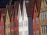 Detail of Traditional Housing Facades on the Quayside, Bergen, Norway, Scandinavia, Europe Photographic Print by Ken Gillham