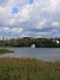 View across Toolo Bay to Linnanmaki Amusement Park, Helsinki, Finland, Scandinavia, Europe Photographic Print by Kelly Michael