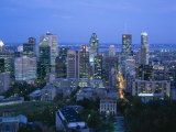 Elevated View of the Montreal City Skyline, Montreal, Quebec, Canada, North America Photographic Print by Gavin Hellier