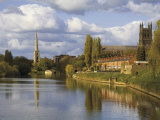 City of Worcester and River Severn, Worcestershire, England, United Kingdom, Europe Photographic Print by Hughes David