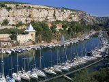 Boats Moored in Harbour, Port Miou, Calanques De Cassis, Bouches Du Rhone, France Photographic Print by Morandi Bruno