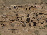 Berber Village of Stone and Earth, Near Tizi-N-Tichka Pass, High Atlas Mountains, Morocco Photographic Print by Maxwell Duncan